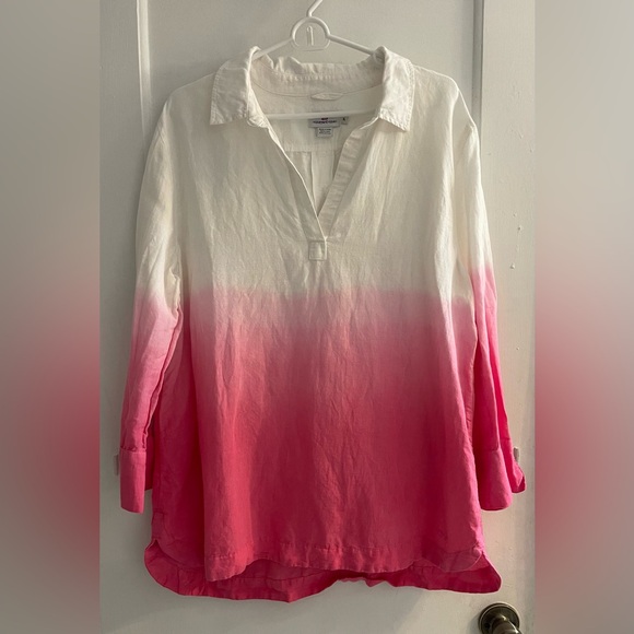 Vineyard Vines Ombré Linen Blend Women’s Tunic Size XL - Picture 1 of 3